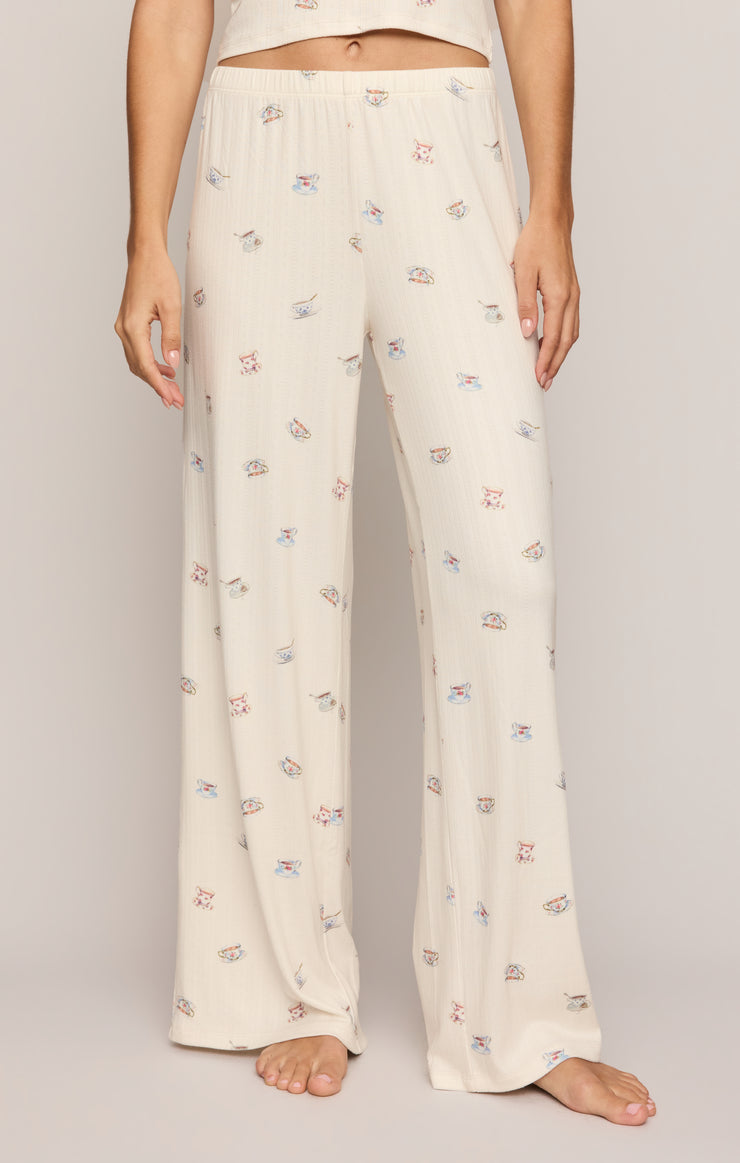 Pants Tea Time Silky Pointelle Pant Vanilla Ice