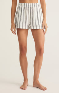 ShortsBeach Bum Stripe Gauze Short White Shell