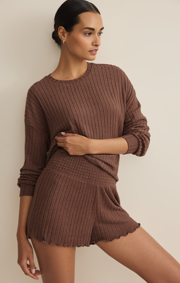 Shorts Dawn Smocked Silky Rib Short Dawn Smocked Silky Rib Short