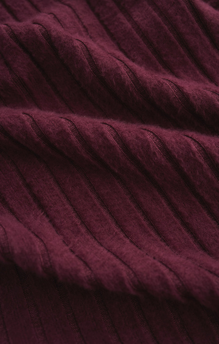 Shorts Dawn Smocked Rib Short Merlot