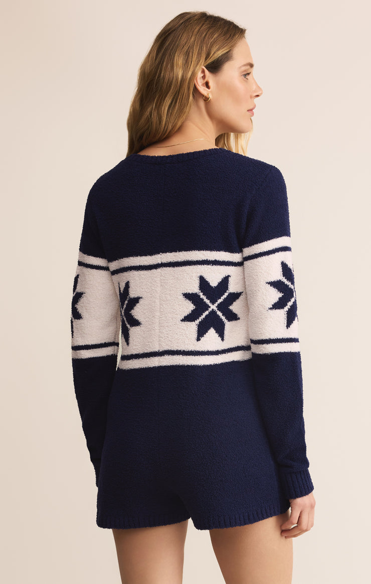 Shorts Nordic Plush Romper Blue Sapphire