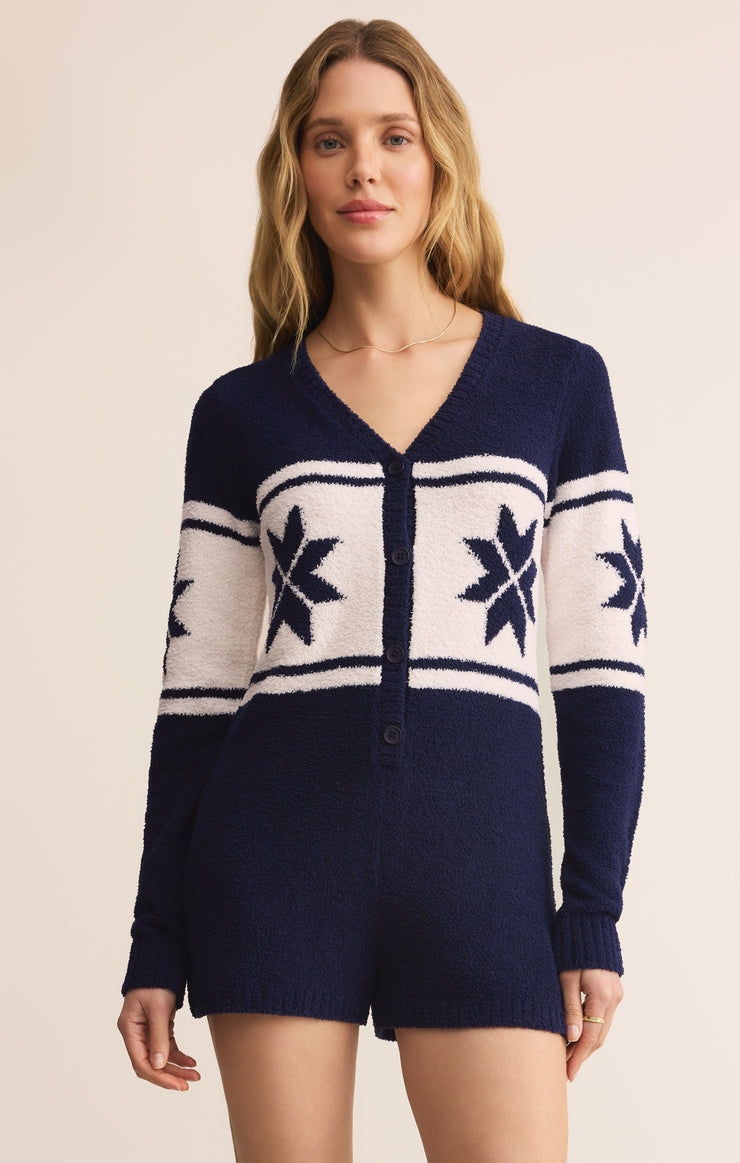 Shorts Nordic Plush Romper Blue Sapphire