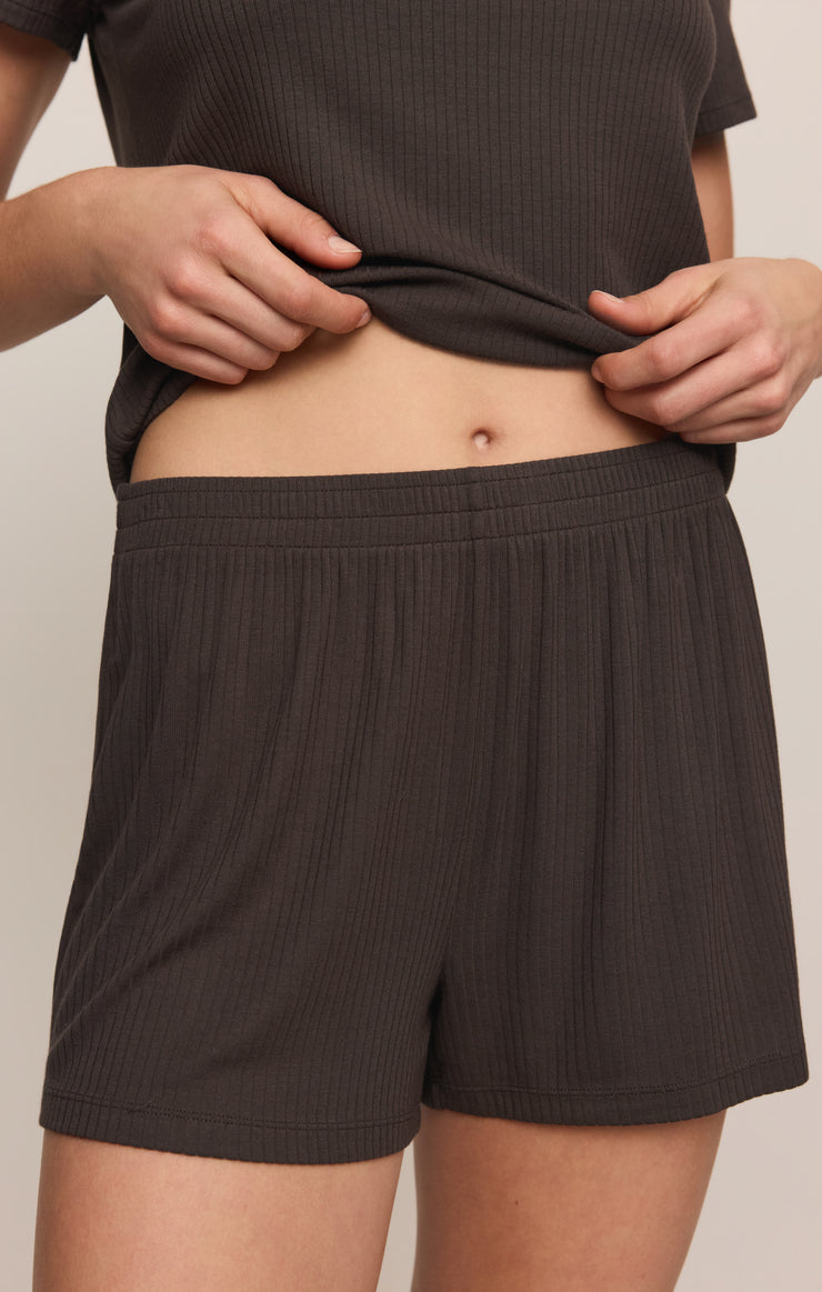 Shorts Just Right Rib Short Cocoa Bean