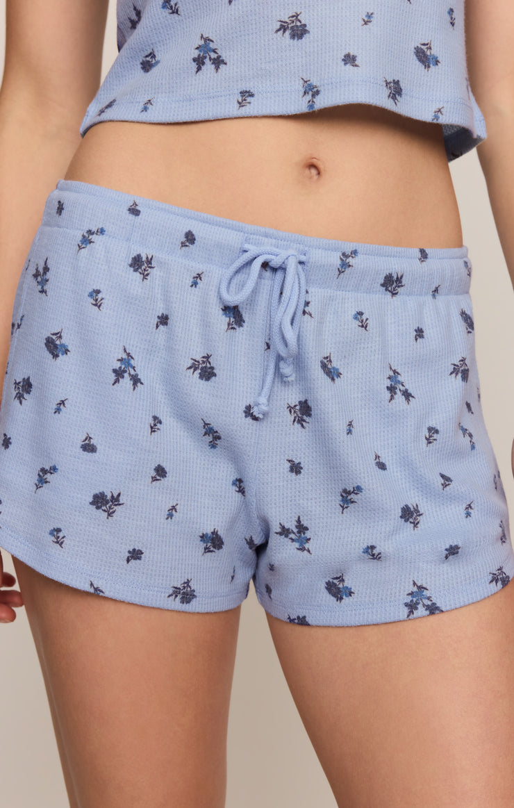 Shorts Floral Thermal Short Crystal Blue