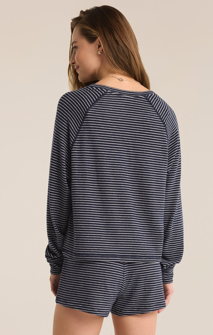 Tops Staying In Stripe Long Sleeve Top Eclipse