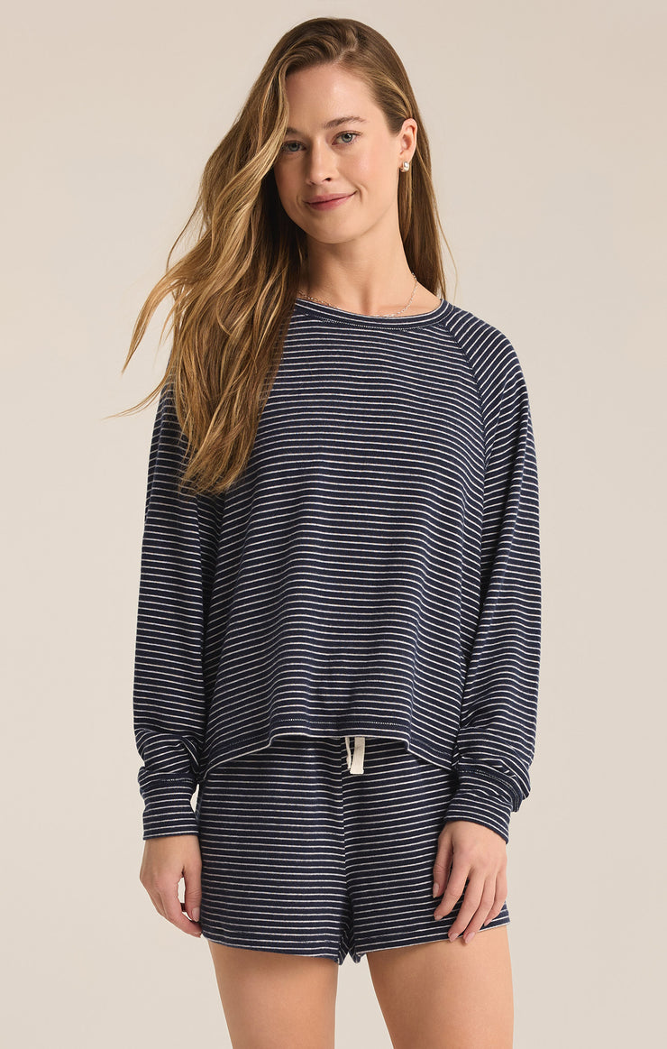 Tops Staying In Stripe Long Sleeve Top Eclipse