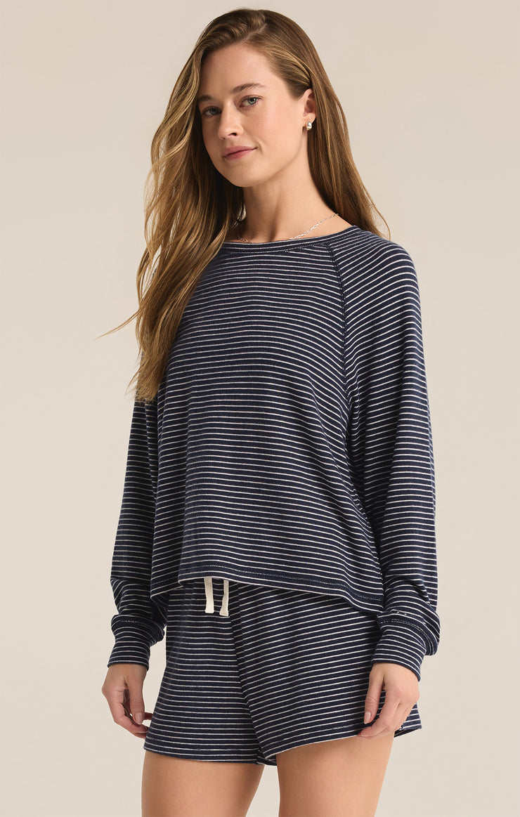 Tops Staying In Stripe Long Sleeve Top Eclipse