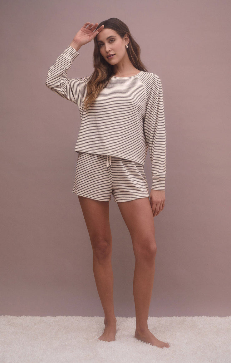 Tops Staying In Stripe Long Sleeve Top Natural