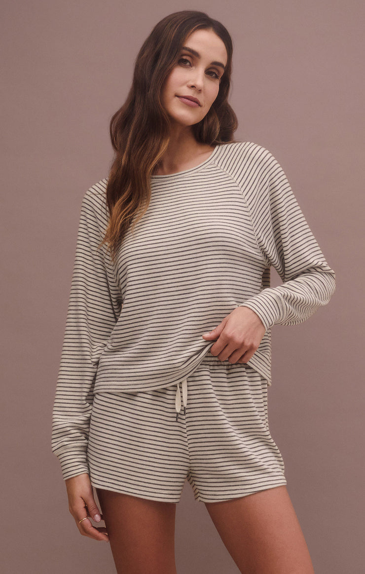 Tops Staying In Stripe Long Sleeve Top Natural
