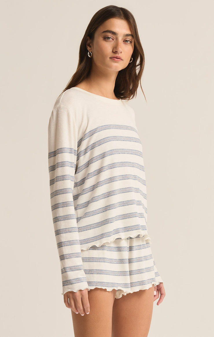 Tops Hometown Stripe Long Sleeve Top Vanilla Ice