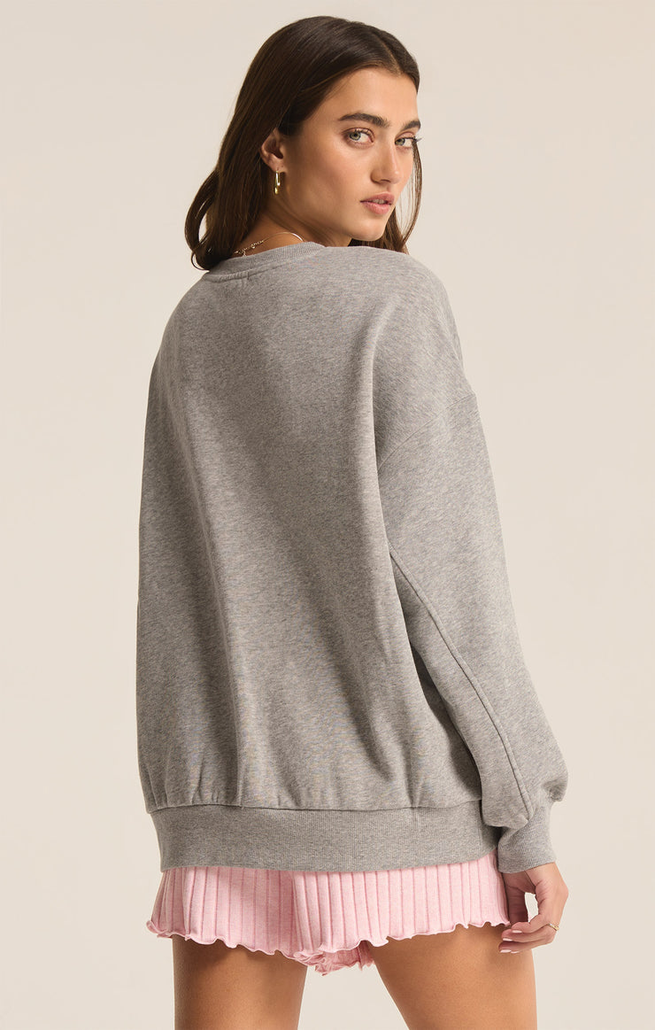 Tops Oversized Sunday Sweatshirt Heather Grey