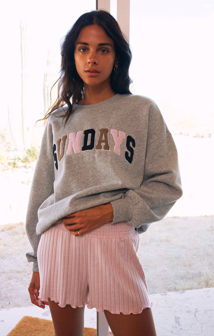 Tops Oversized Sunday Sweatshirt Heather Grey