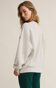 TopsMerry Fleece Sweatshirt Light Heather Grey