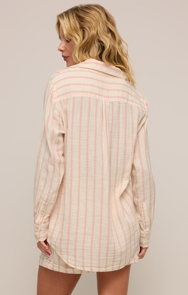 Tops Saturday Stripe Gauze Shirt Bone