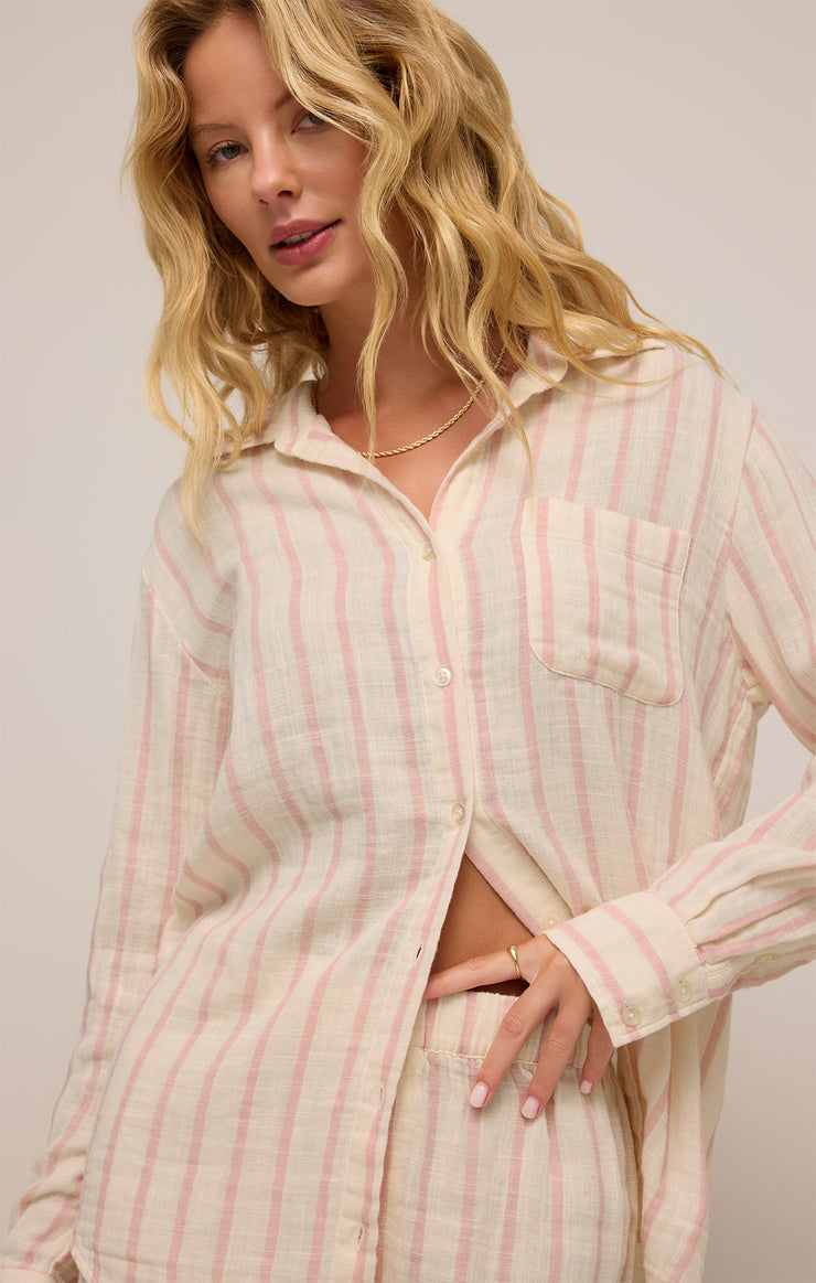 Tops Saturday Stripe Gauze Shirt Saturday Stripe Gauze Shirt