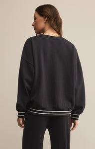 TopsOversized Go Team Sweatshirt Black Sand