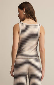 TopsLuxe Stripe Tank Crystal