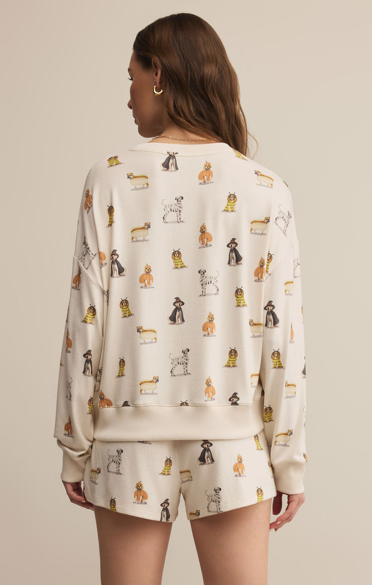 Tops Elle Pup Long Sleeve Top Vanilla Ice