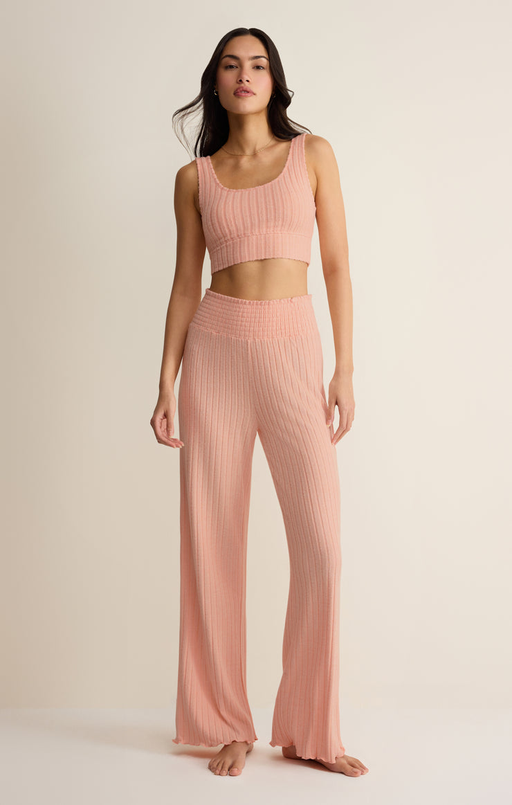 Tops Zoe Silky Rib Tank Bra Bellini