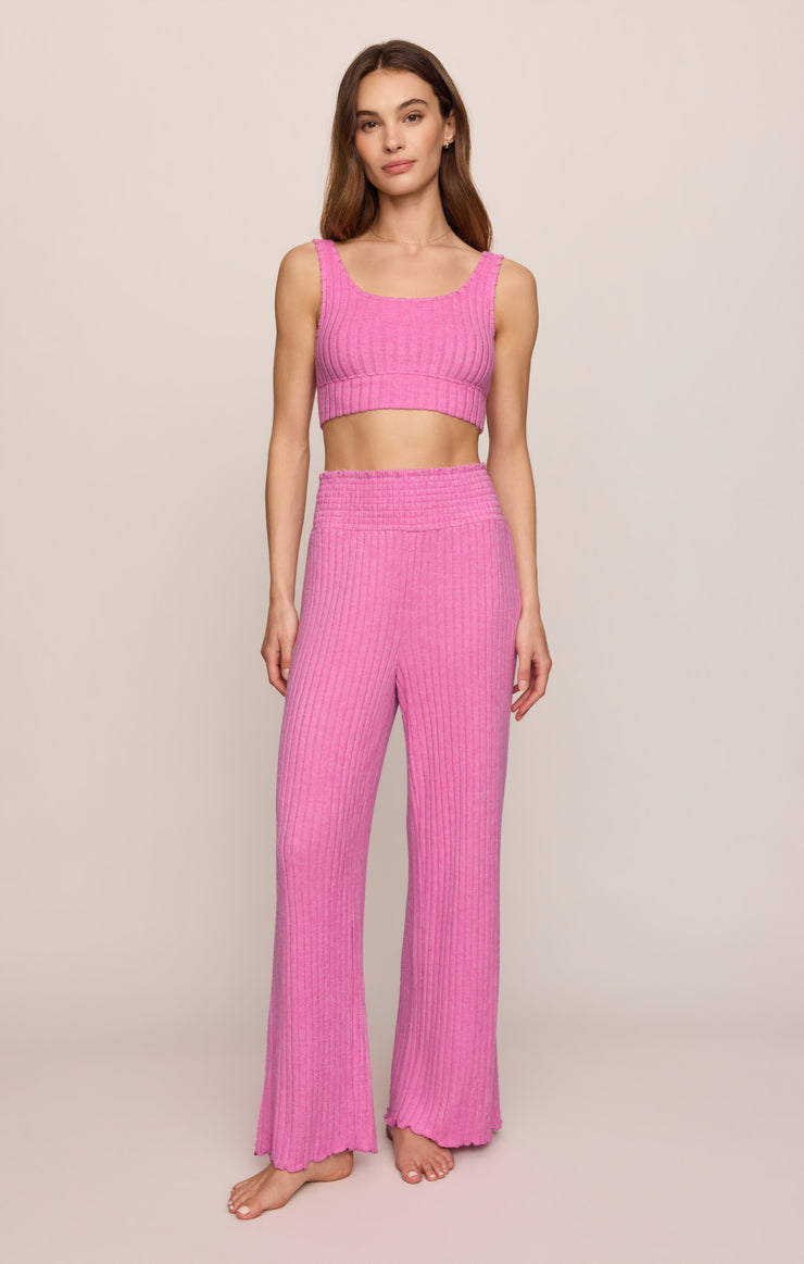 Tops Zoe Silky Rib Tank Bra Violet Crush