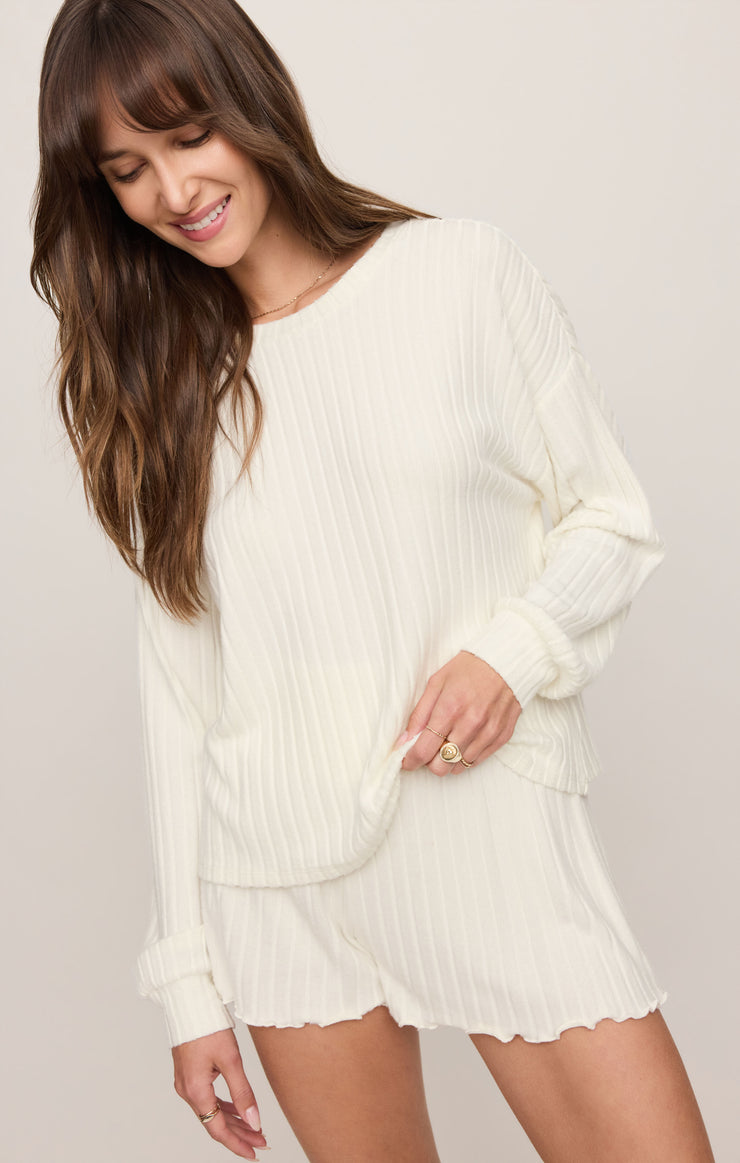 Daydream Silky Rib Long Sleeve Top