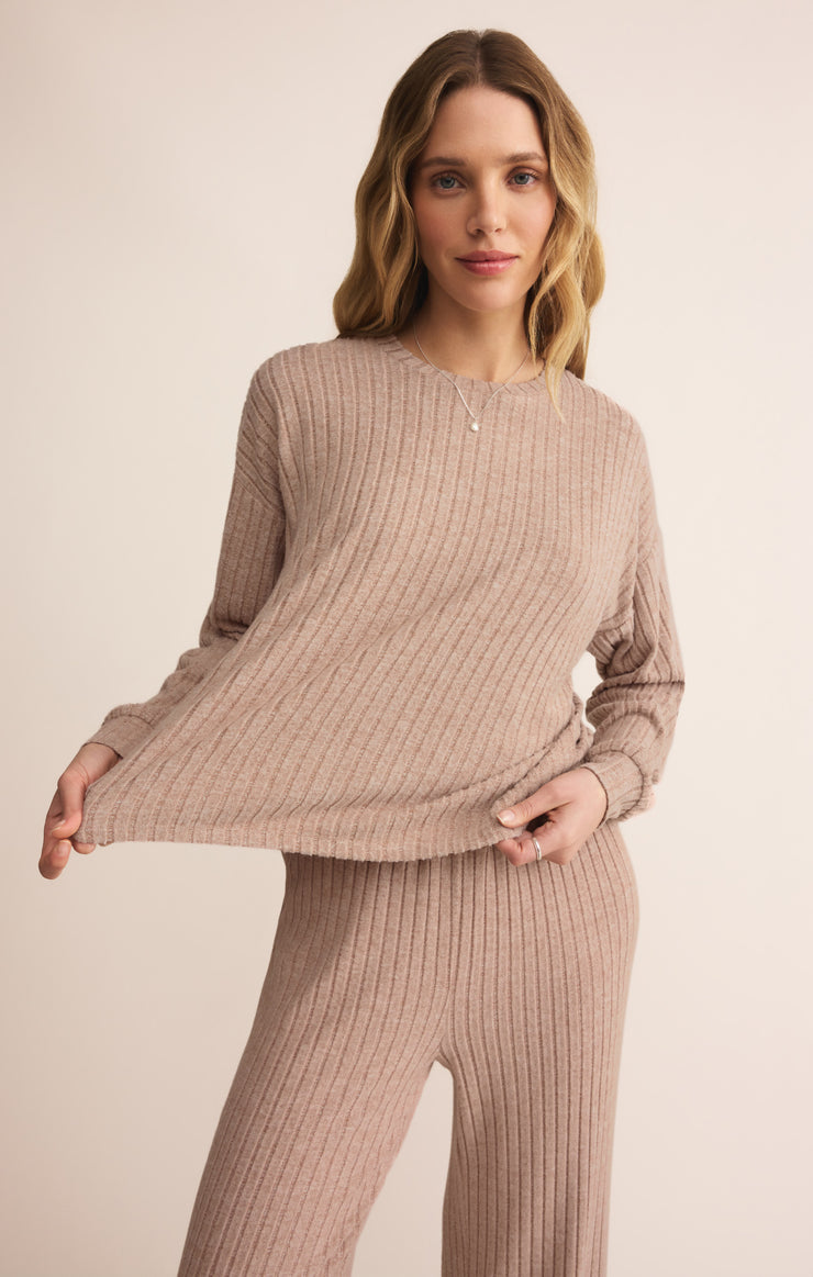 Tops Daydream Silky Rib Long Sleeve Top Daydream Silky Rib Long Sleeve Top