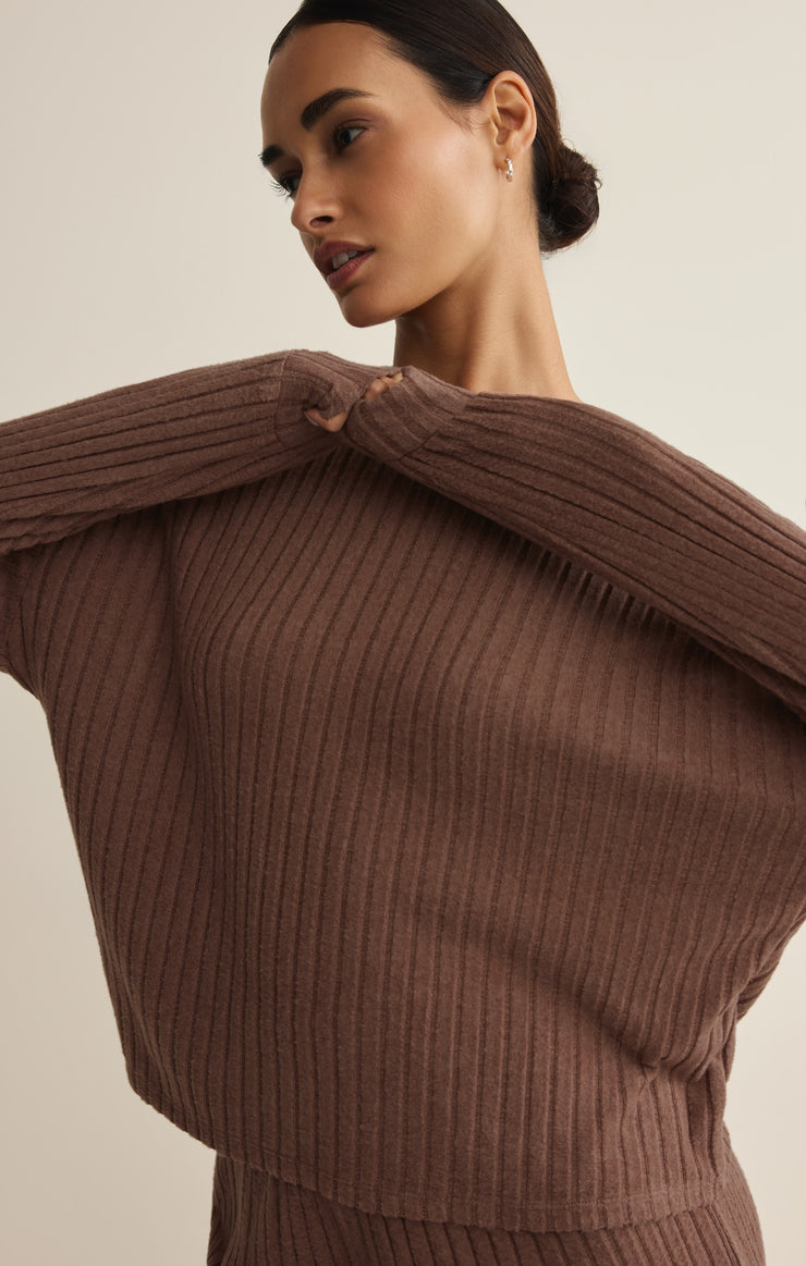 Tops Daydream Silky Rib Long Sleeve Top Daydream Silky Rib Long Sleeve Top