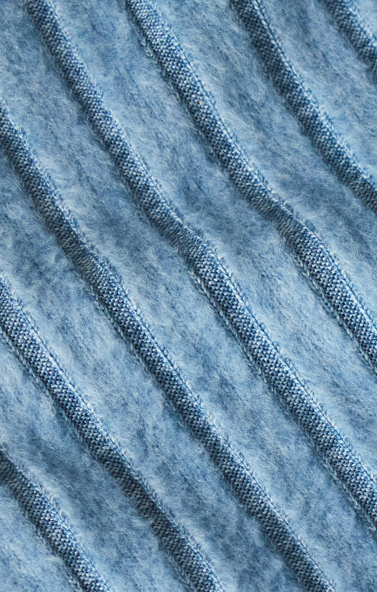 Tops Daydream Silky Rib Long Sleeve Top Oceanic Blue