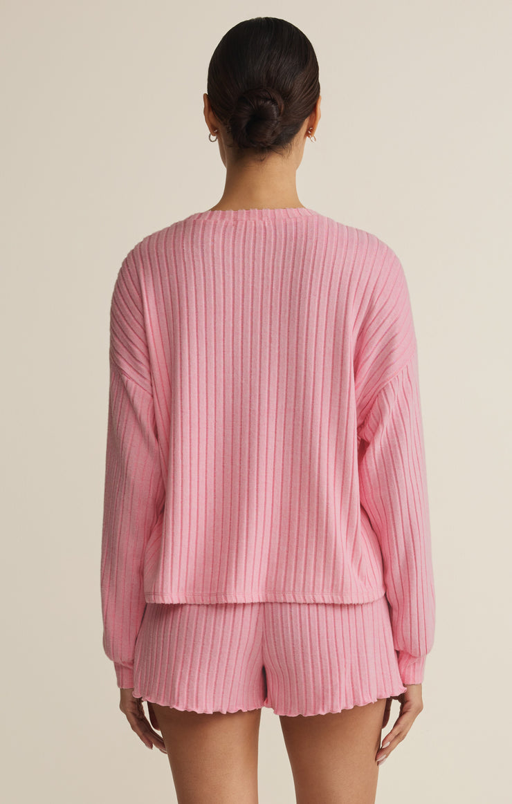 Tops Daydream Silky Rib Long Sleeve Top Passion Fruit