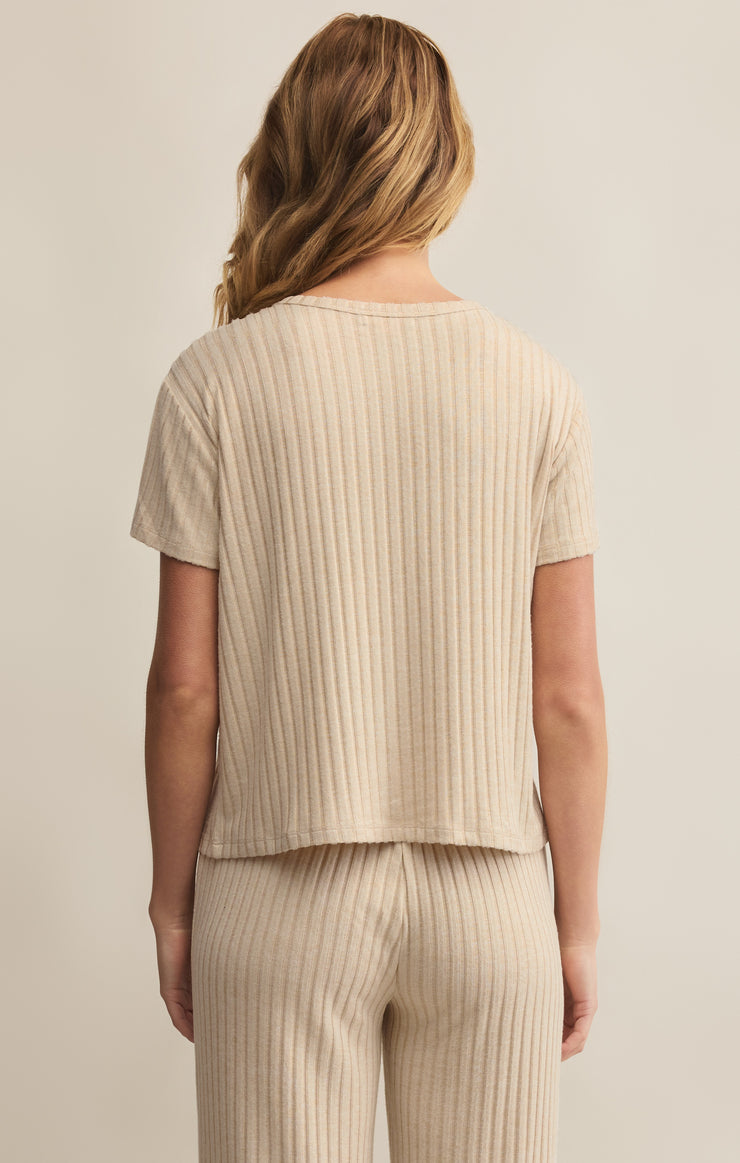 Tops Kara Rib Tee Light Oatmeal Heather