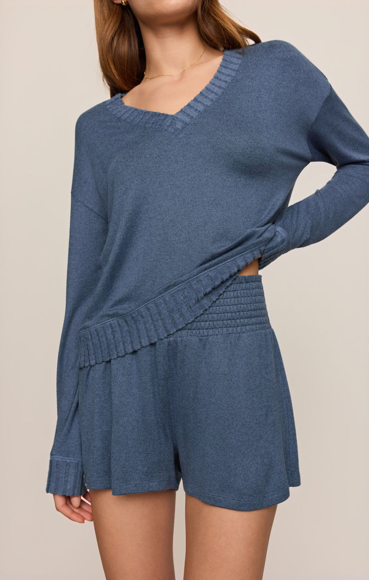 Shorts Dawn Smocked Soft Knit Short True Navy