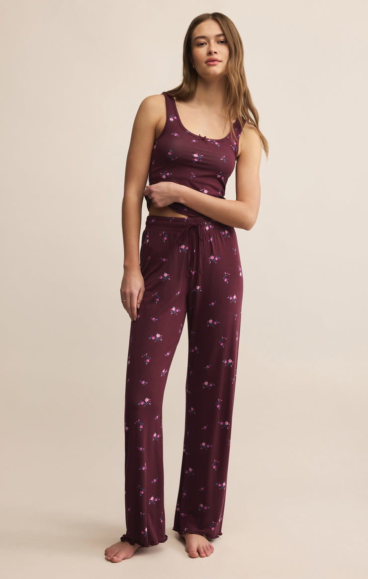 Tops Shania Ditsy Tank Merlot