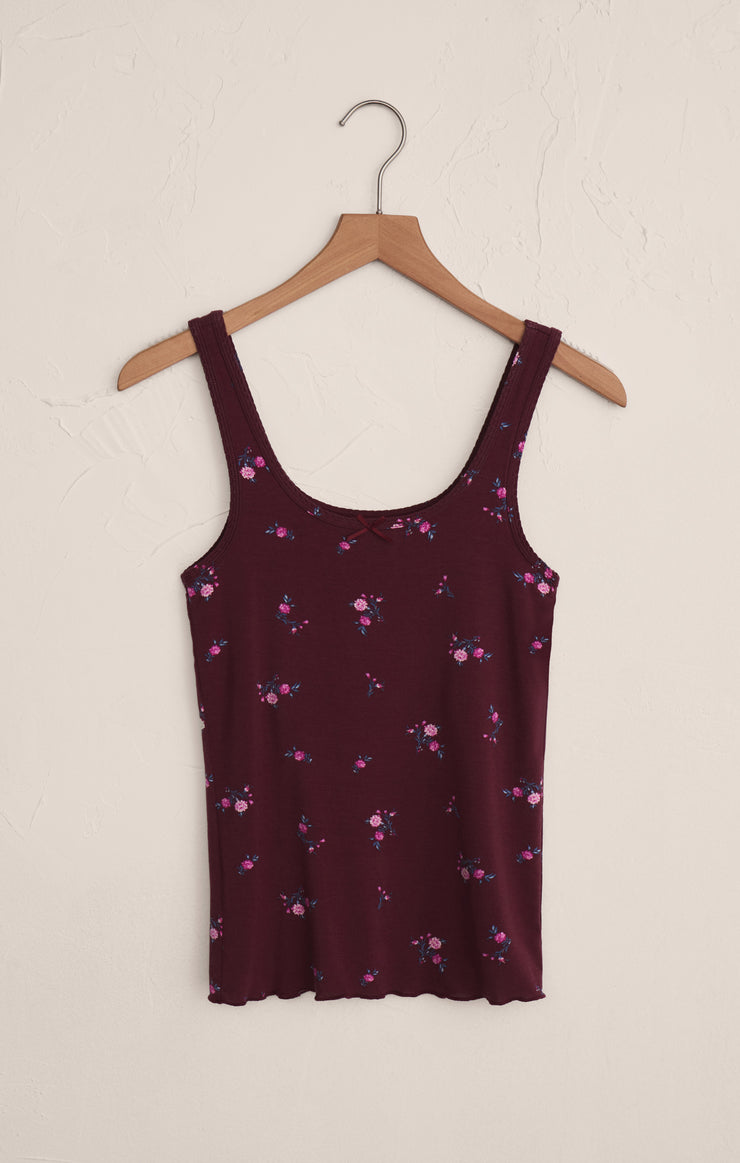 Tops Shania Ditsy Tank Merlot