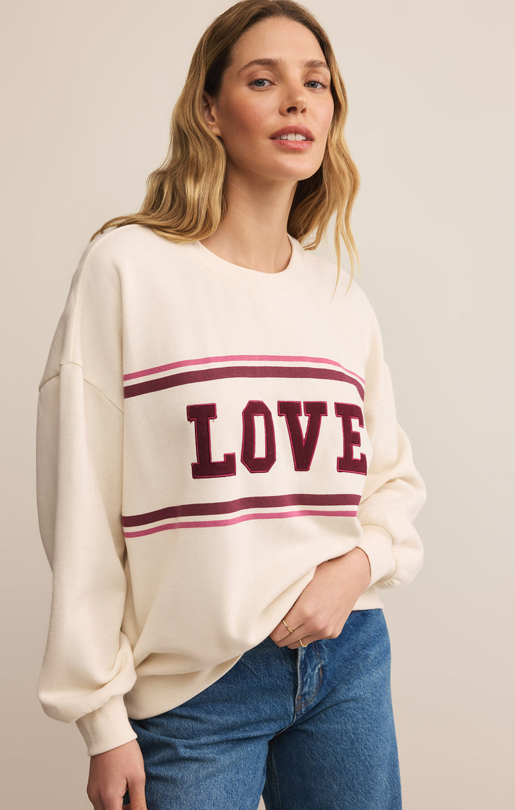 Tops Oversized Love Sweatshirt Vanilla Ice