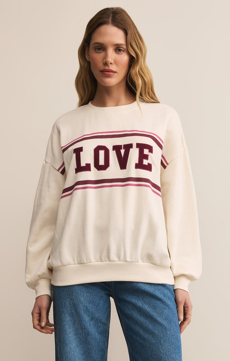 Tops Oversized Love Sweatshirt Vanilla Ice