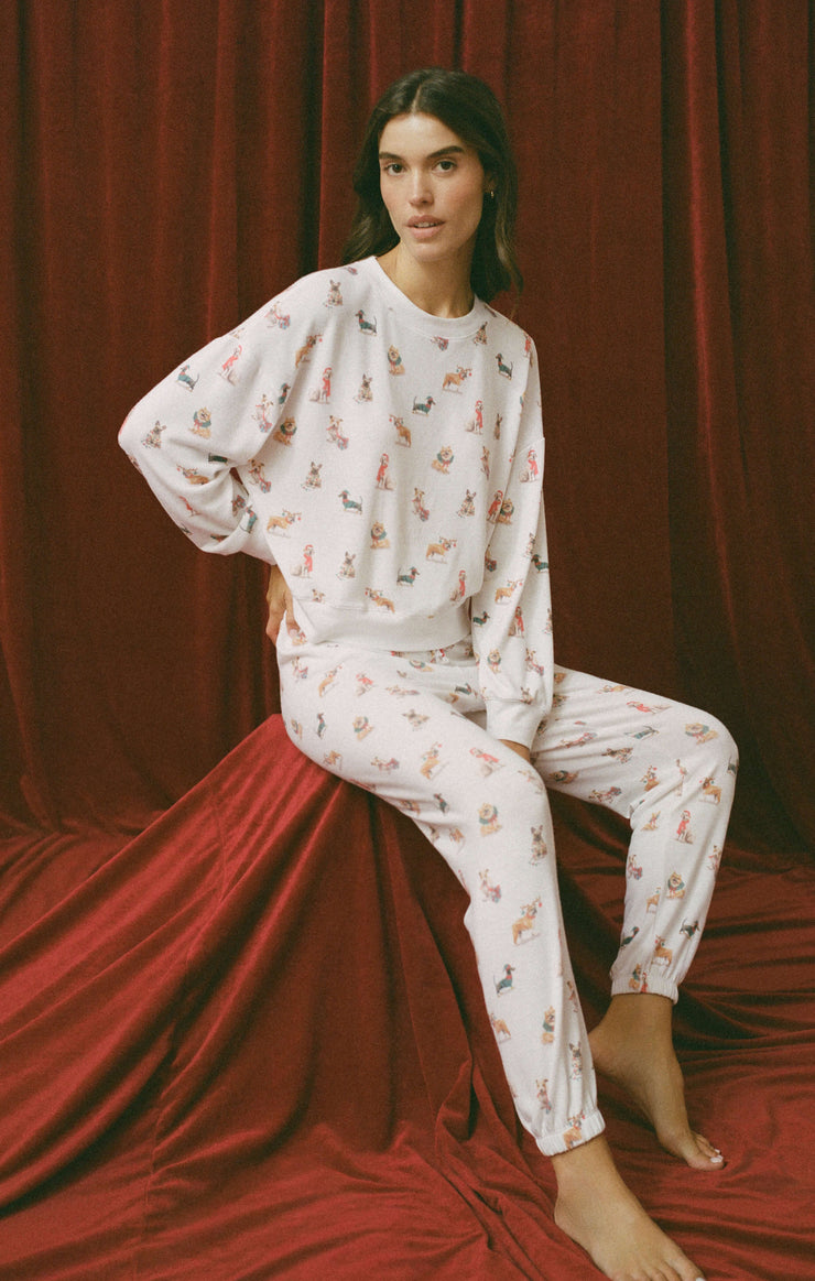 Tops Cozy Up Pup Long Sleeve Top Cozy Up Pup Long Sleeve Top