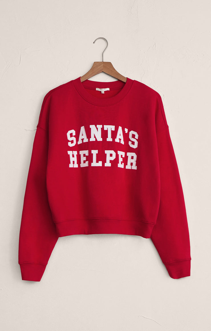 Tops Festive Holiday Sweatshirt Festive Red