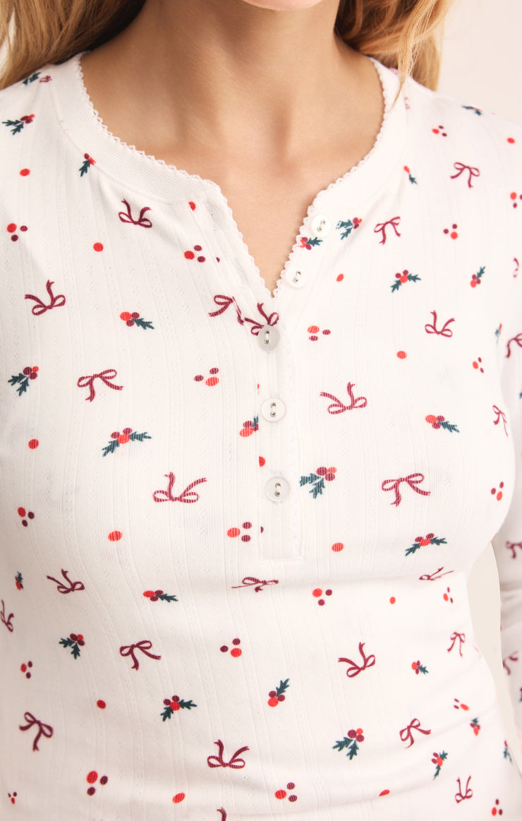 Tops Holly Pointelle Long Sleeve Top Holly Pointelle Long Sleeve Top