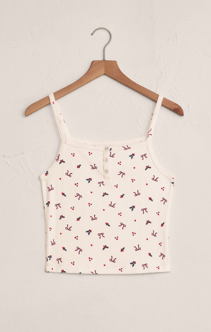 Tops Cameron Holly Pointelle Cami White