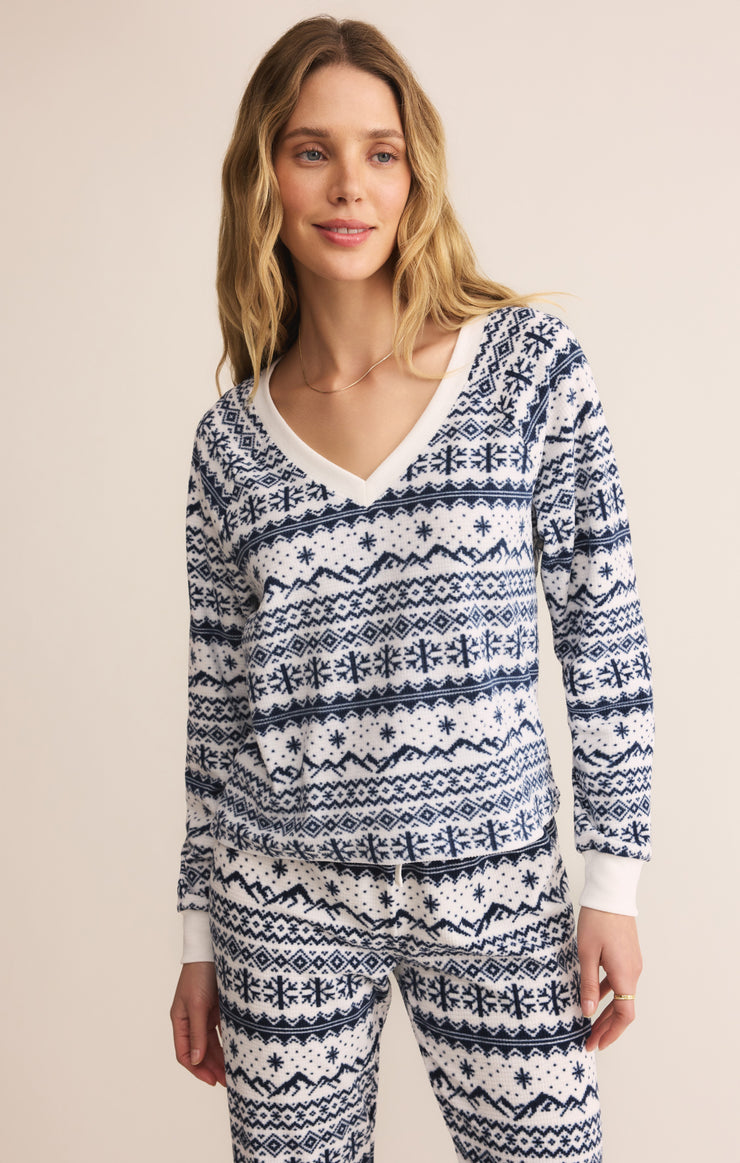 Tops Slopes Fairisle Long Sleeve Top Slopes Fairisle Long Sleeve Top