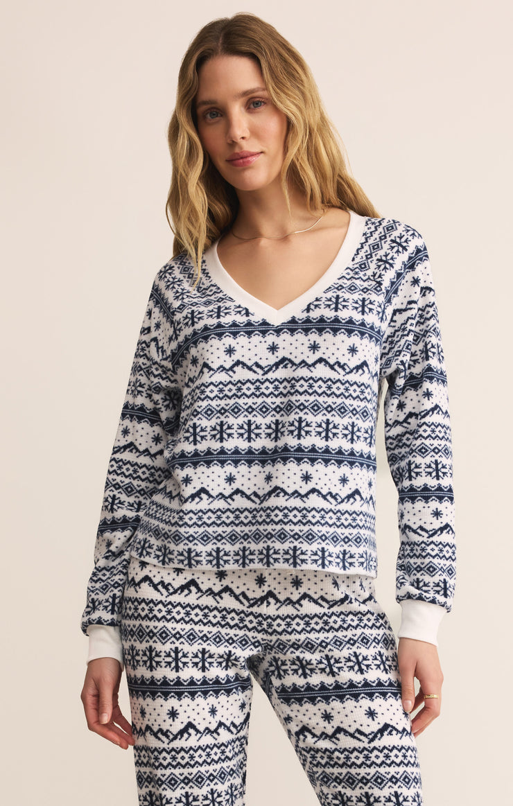 Tops Slopes Fairisle Long Sleeve Top Slopes Fairisle Long Sleeve Top