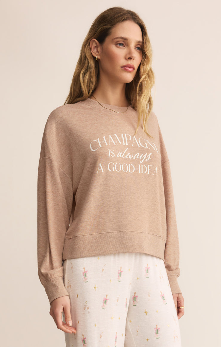 Tops Champagne Long Sleeve Top Champagne Long Sleeve Top