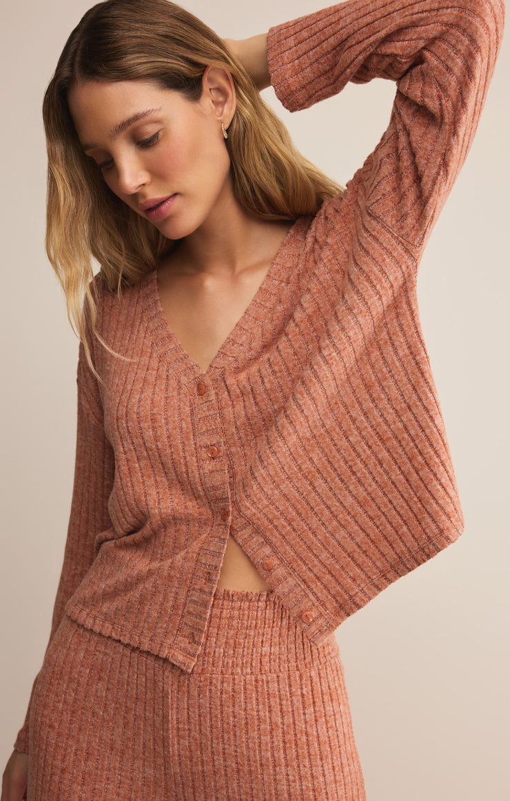 Tops Mara Silky Rib Cardigan Mara Silky Rib Cardigan