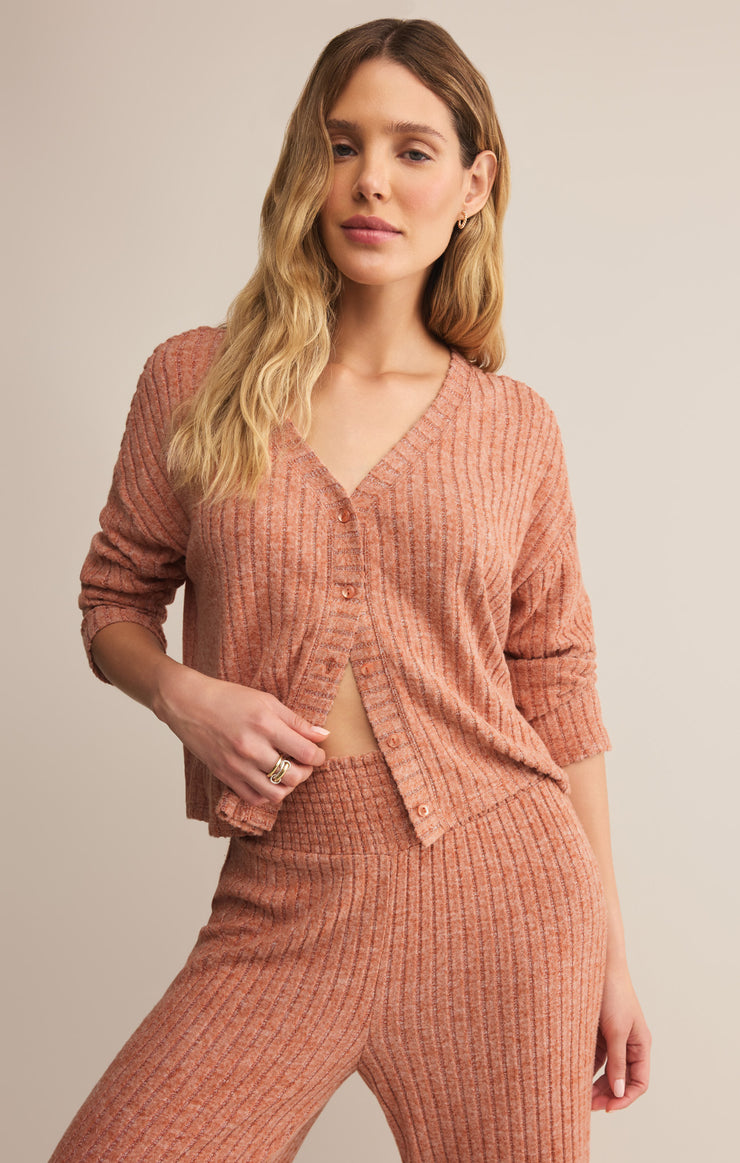 Tops Mara Silky Rib Cardigan Mara Silky Rib Cardigan