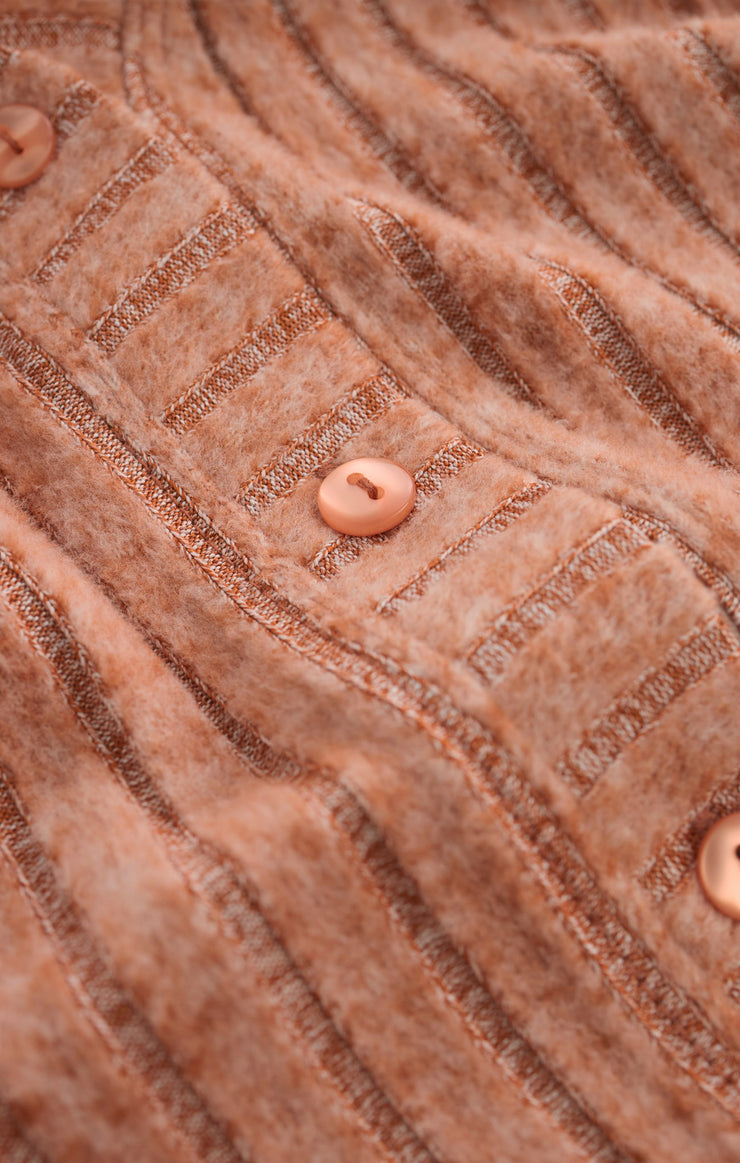 Tops Mara Silky Rib Cardigan Pumpkin Spice