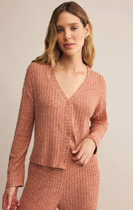 TopsMara Silky Rib Cardigan Pumpkin Spice