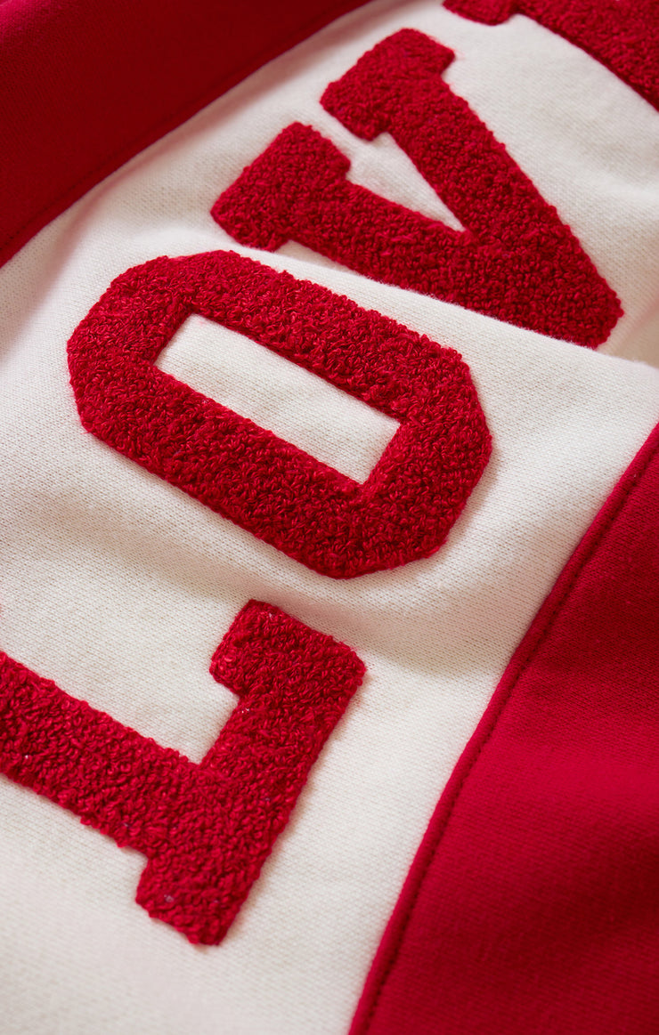 Tops Oversized Love Sweatshirt Kiss Me Red