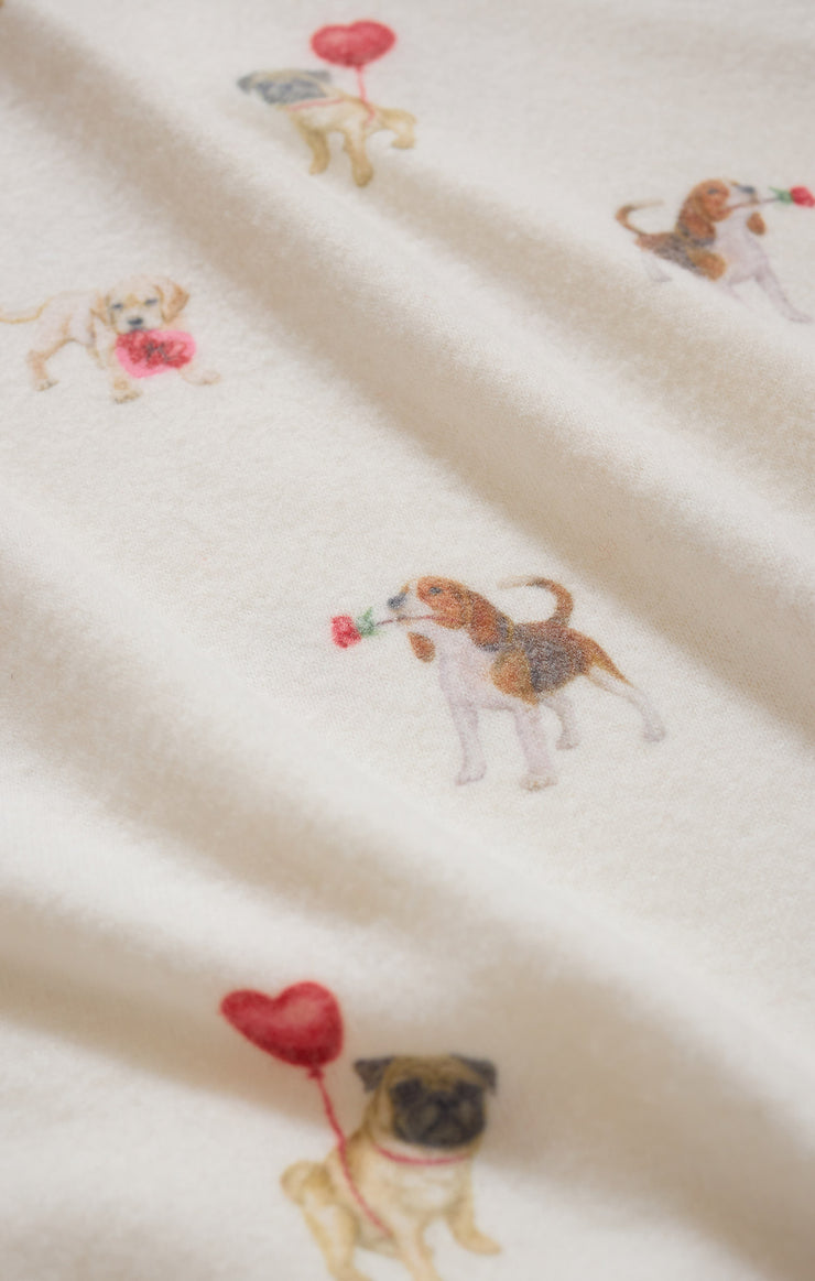 Tops Bisous Love Pup Top Vanilla Ice