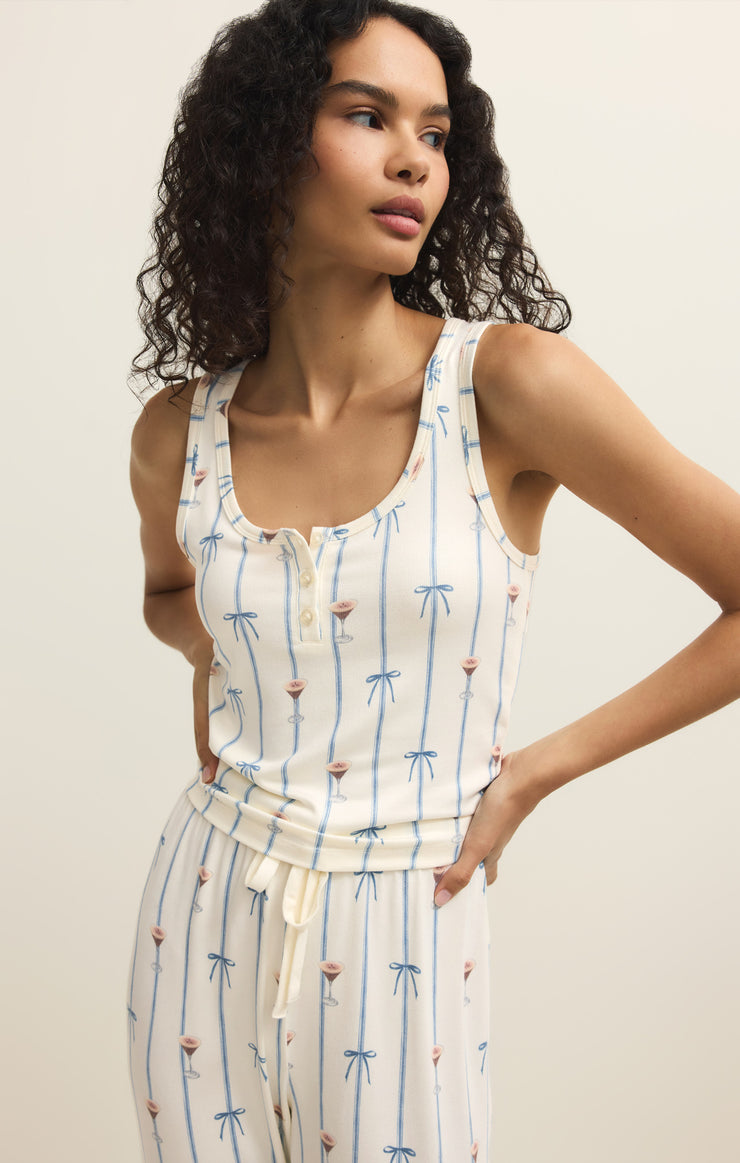 Tops Cozy Espresso Martini Tank Vanilla Ice