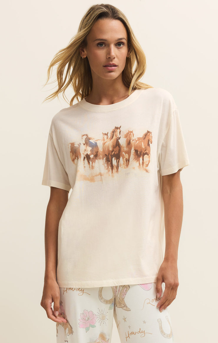 Tops Howdy Horses Boyfriend Tee Vanilla Ice